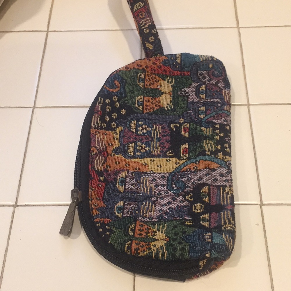Laurel Burch cosmetic bag 8x5”